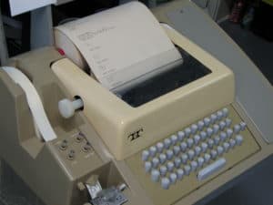 My first printer was a teletype machine.